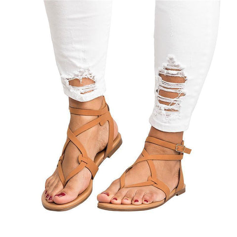 Strappy Gladiator Thongs Sandals