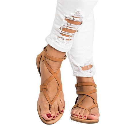Strappy Gladiator Thongs Sandals