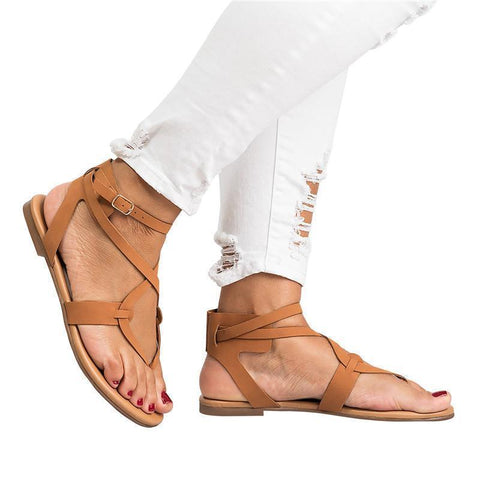 Strappy Gladiator Thongs Sandals