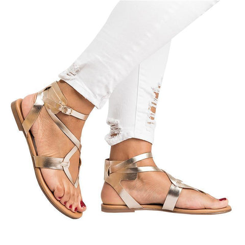 Strappy Gladiator Thongs Sandals
