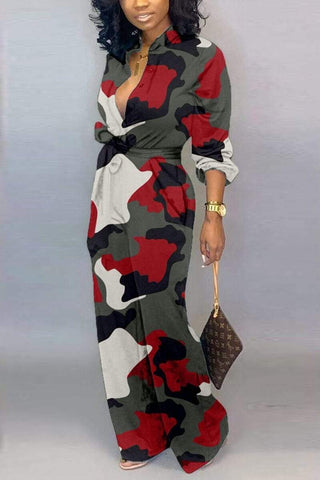 Fashion Casual Camouflage Jumpsuit