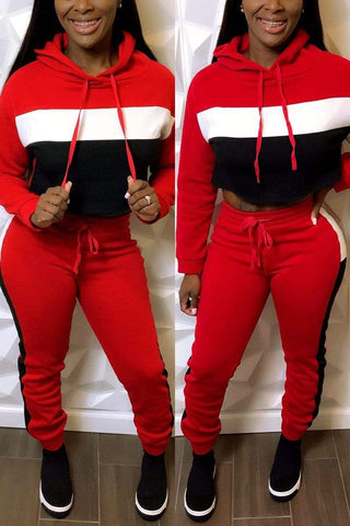 Casual Sports Hooded Two Piece