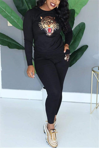 Casual Long Sleeve Two-Piece Suit