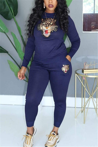 Casual Long Sleeve Two-Piece Suit
