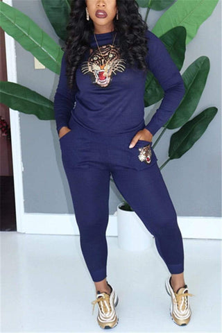 Casual Long Sleeve Two-Piece Suit