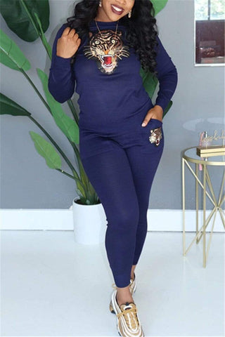 Casual Long Sleeve Two-Piece Suit