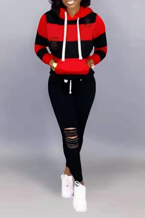 Casual Hooded Sport Two Piece