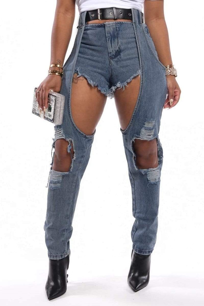 Sexy Shredded Jeans (Without Belt)