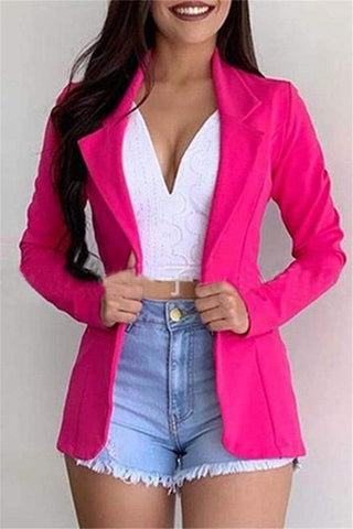 Fashion Solid Color Long Sleeve Coat