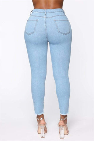 Fashion Sexy High Waist Zipper Jeans