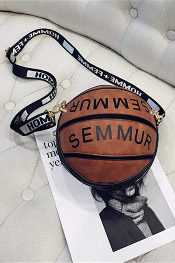 Trendy Basketball Design Single Shoulder Bag