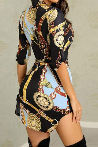 Fashion Sexy Print Design Dress