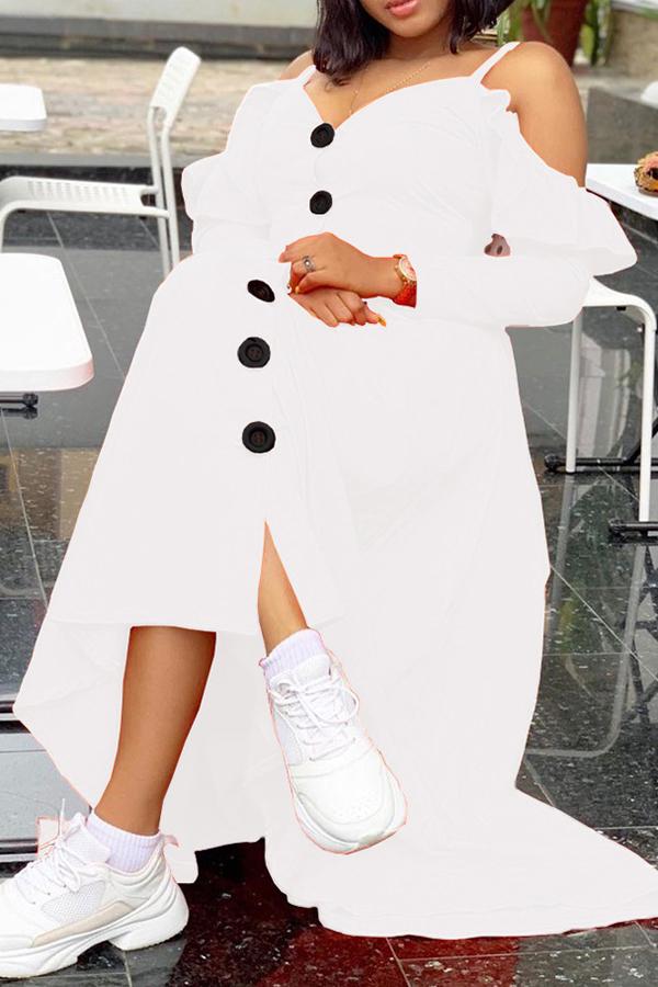 Free-shipping-online-clothing-sale-multi-length-long-sleeve-stylish-solid-color-strappy-single-breasted-dress-l1904