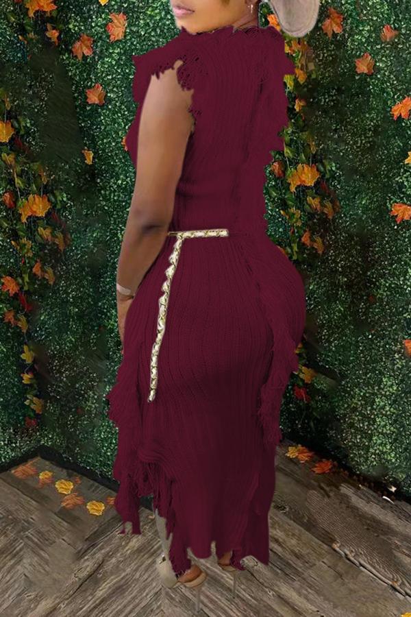 Free-shipping-online-clothing-sale-long-sleeveless-chic-solid-color-round-neck-knitted-dress-m2028