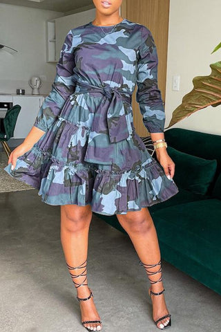 Free-shipping-online-clothing-sale-thigh-length-long-sleeve-pretty-camouflage-round-neck-casual-wear-dress-x1301