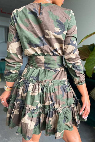 Free-shipping-online-clothing-sale-thigh-length-long-sleeve-pretty-camouflage-round-neck-casual-wear-dress-x1301