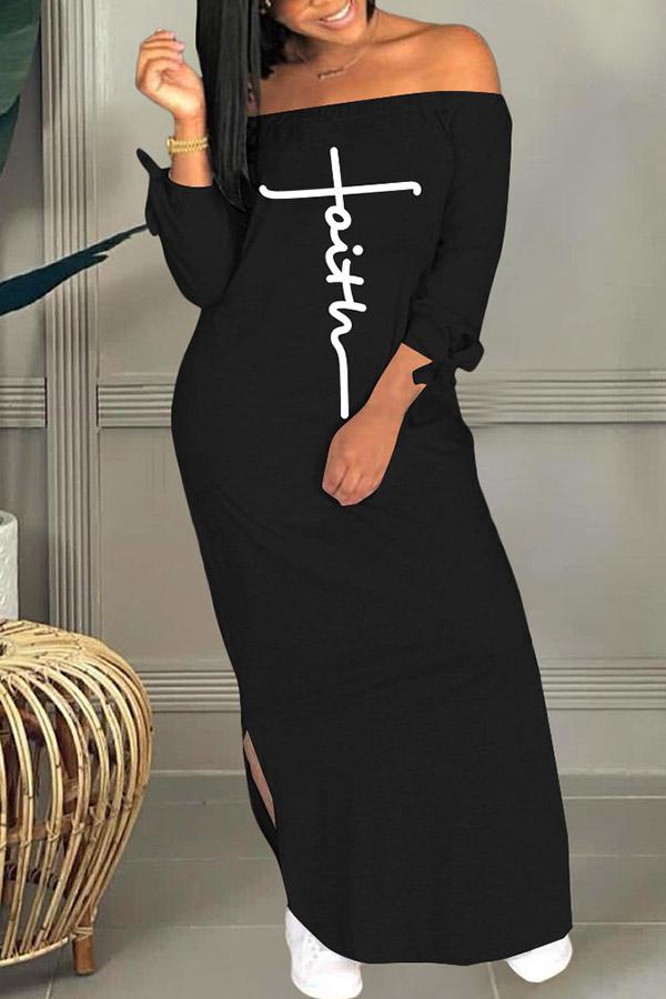 Free-shipping-online-clothing-sale-ankle-length-long-sleeve-casual-slogan-off-shoulder-casual-wear-dress-x1610