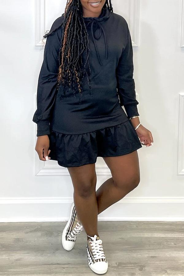 Free-shipping-online-clothing-sale-thigh-length-long-sleeve-pretty-solid-color-pile-collar-casual-wear-dress-x1843
