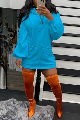 Free-shipping-online-clothing-sale-thigh-length-long-sleeve-casual-solid-color-hood-casual-wear-dress-x2091