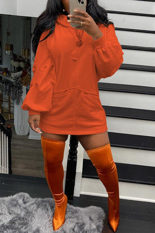 Free-shipping-online-clothing-sale-thigh-length-long-sleeve-casual-solid-color-hood-casual-wear-dress-x2091