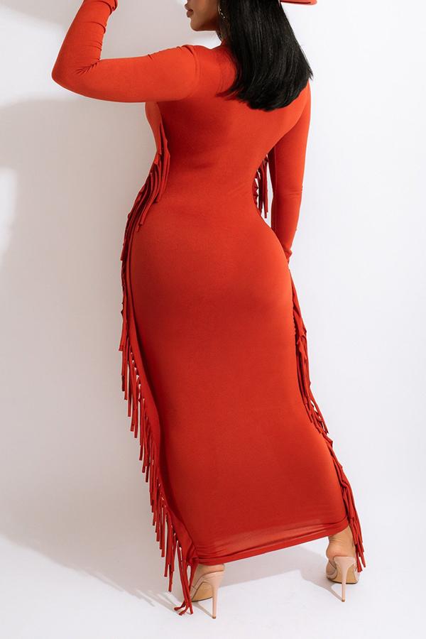 Free-shipping-online-clothing-sale-plus-size-long-sleeve-pretty-solid-color-round-neck-casual-wear-dress-x2096