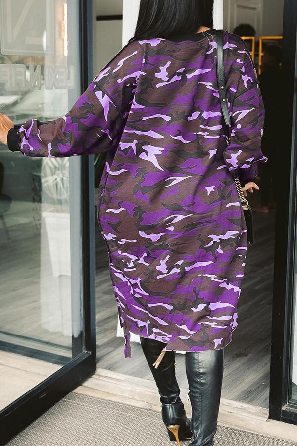 Free-shipping-online-clothing-sale-calf-length-long-sleeve-casual-camouflage-round-neck-casual-wear-dress-x2097