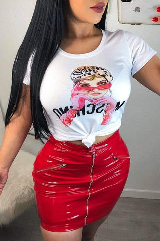 Casual Loose Print Tops