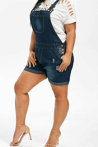 Casual Plus Size One-piece Jeans