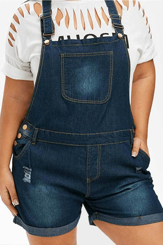 Casual Plus Size One-piece Jeans