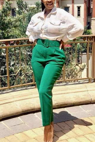 Fashion Casual High Waist Trousers