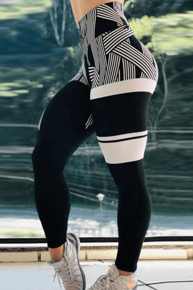 Sexy Striped Tight Sports Trousers