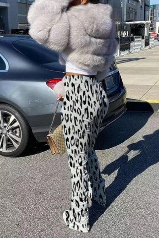 Fashion Casual Leopard Print Trousers