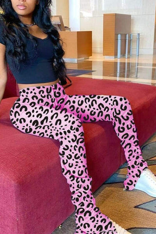 Fashion Casual Leopard Print Trousers