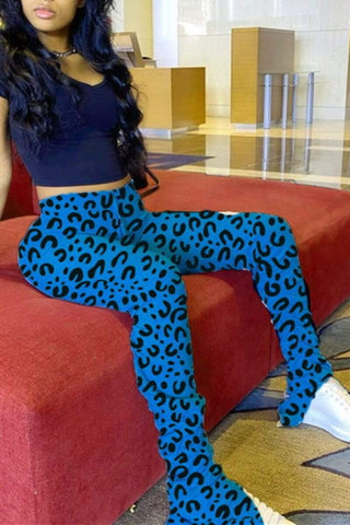 Fashion Casual Leopard Print Trousers