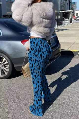 Fashion Casual Leopard Print Trousers