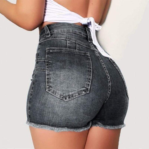 Fashion Tight  High Waist Denim Shorts