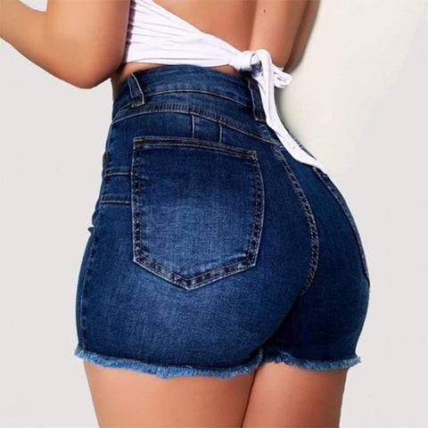 Fashion Tight  High Waist Denim Shorts