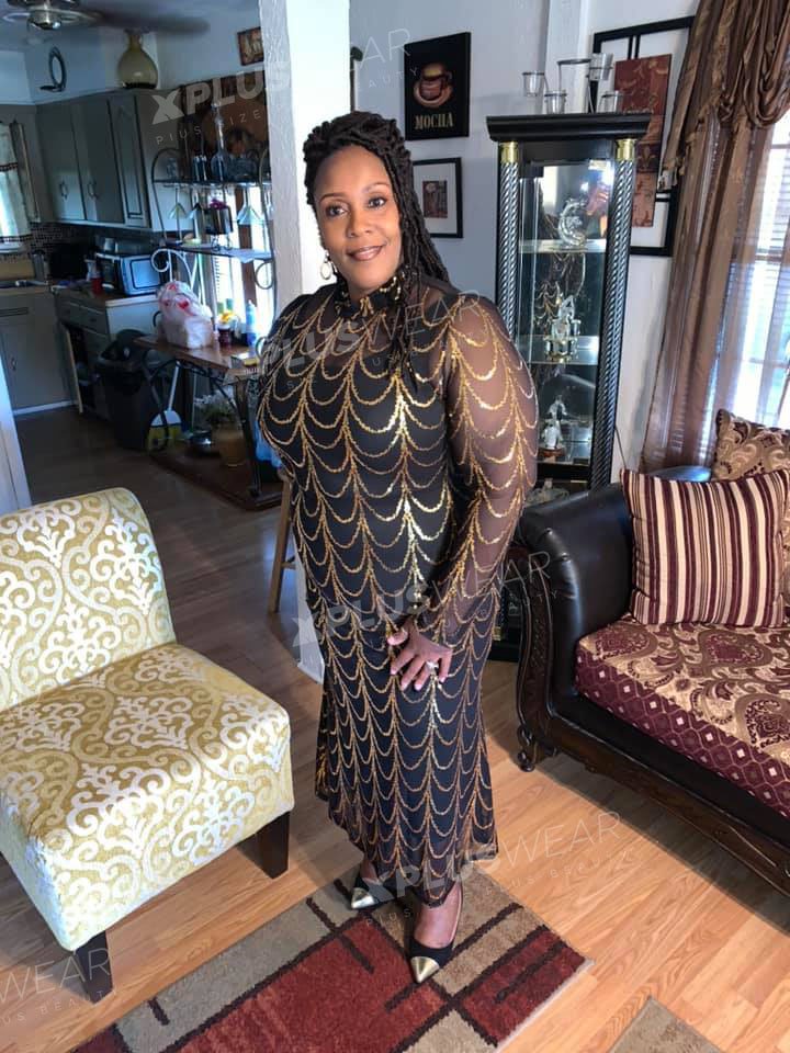 Online-clothing-plus-size-dresses-tight-skirt-long-sleeve-see-through-maxi-dress