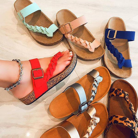 rodress-freeshipping-shoes-womens-stylish-plaited-toe-loop-flat-cork-sandals