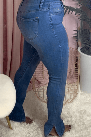 Fashion Casual Solid Color Jeans