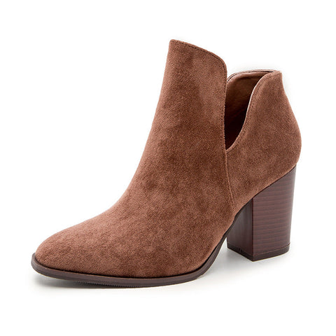 Ankle Pointed Chunky Boots