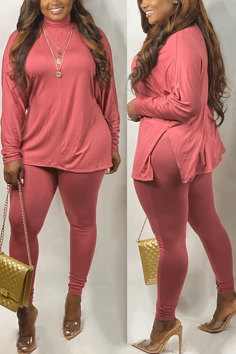 Fashion Casual Sportswear Solid Color Two Pieces