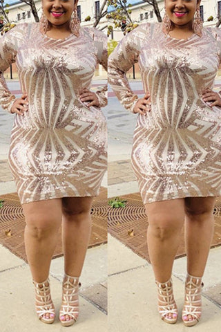 Online-clothing-plus-size-sequined-see-through-mini-dress
