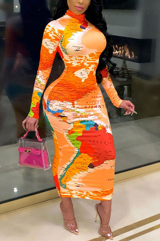 Sale-fashion-freeshipping-style-outfit-l3421219420-british-style-print-turtleneck-a-line-dresses