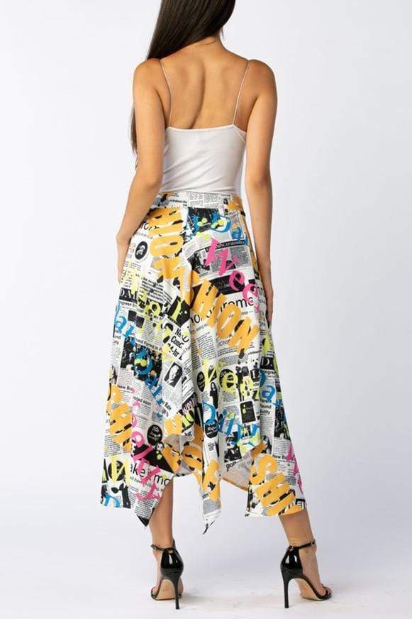 Fashion Casual Printing Irregular Skirt - VogueRegion