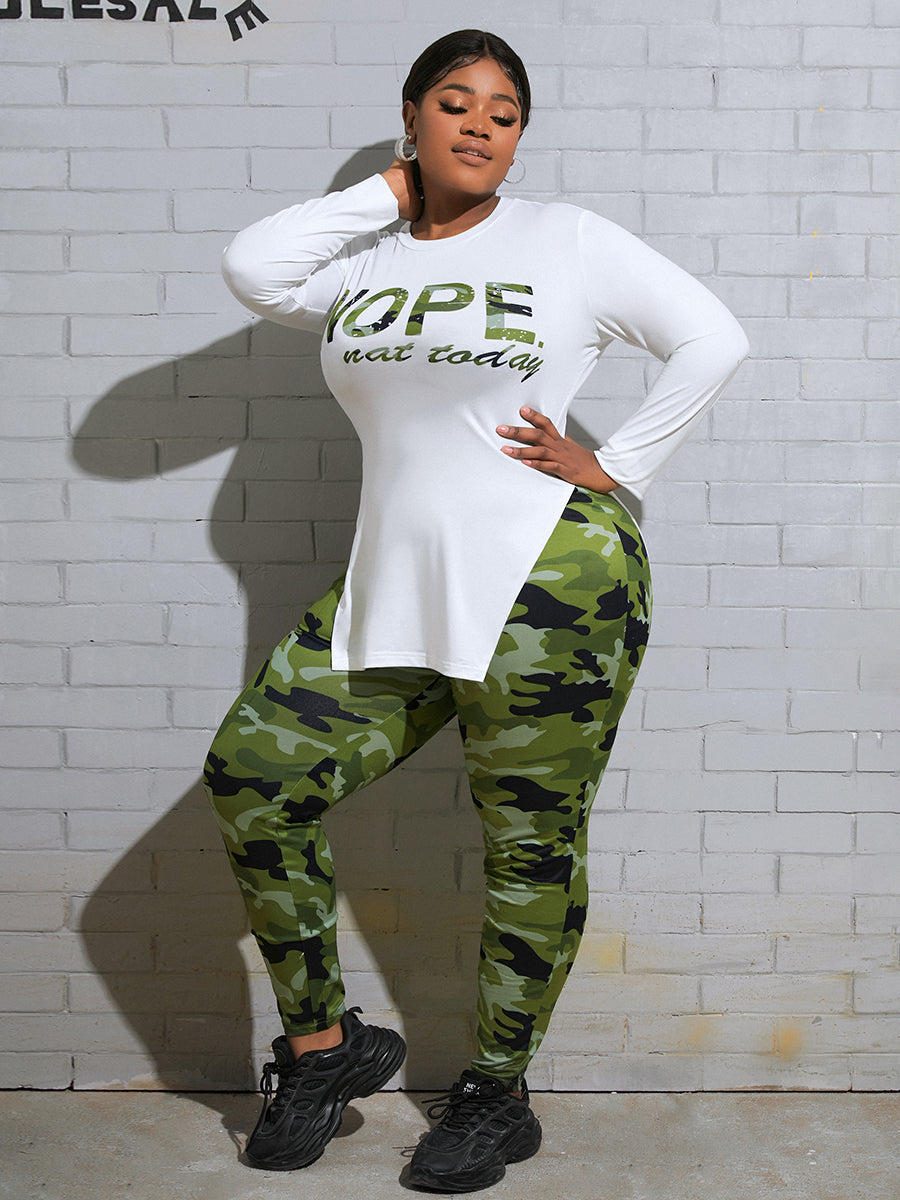 Free-shipping-online-clothing-pre-sale-plus-size-print-v-neck-wide-leg-pants-two-piece-set-1