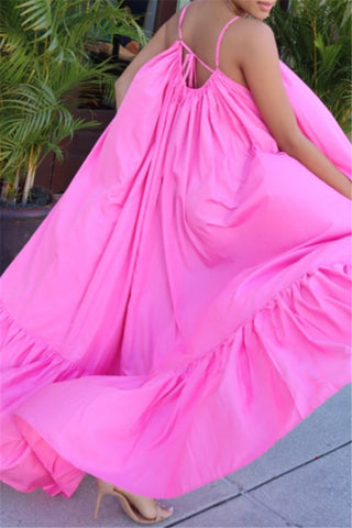 Online-clothing-casual-solid-backless-spaghetti-strap-loose-sling-dress-1