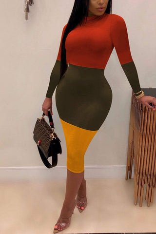 Sexy Positioning Stitching Slim Dress
