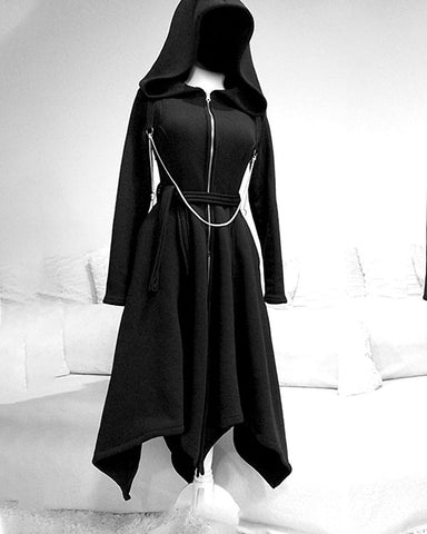 Free-shipping-online-clothing-black-panelled-lace-up-dress-202400330958