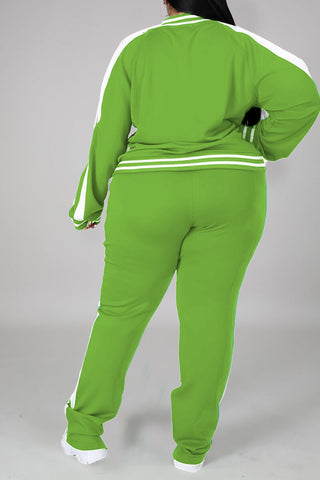 Free-shipping-online-clothing-plus-size-cold-shoulder-striped-top-slit-sweatpants-jogger-outfit-matching-set